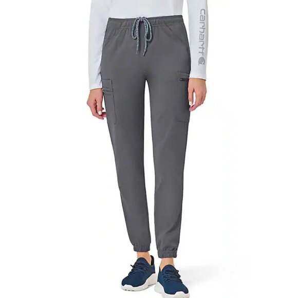 Carhartt Women’s Rugged Flex Peak Cargo Jogger Scrub Pant Medium Pewter EUC - Picture 1 of 10